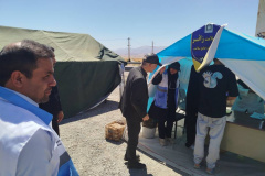 بازدید رییس و معاون درمان دانشکده از موکب شهید سلیمانی