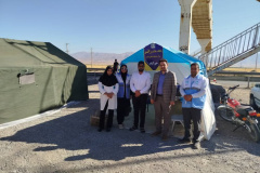 بازدید رییس و معاون درمان دانشکده از موکب شهید سلیمانی