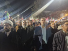 حضور رئیس و کارکنان دانشکده علوم پزشکی تربت‌جام در اجتماع مردمی خیابان المهدی