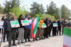 اجتماع باشکوه کادر سلامت تربت‌جام در محکومیت تجاوزات اخیر و تجدید میثاق با آرمان‌های انقلاب
