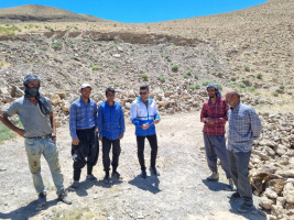 بازدید کارشناس بهداشت حرفه ای ستاد شبکه بهداشت و درمان صالح آباد از معدن باریت روستای باغکشمیر شهرستان صالح آباد