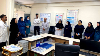 بازدید مدیر پرستاری دانشکده از اورژانس و واحد آموزش به بیمار بیمارستان مهر مادر