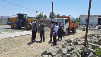 بازدید دکتر نیک فرجام از محل استقرار هیات های عزاداری منطقه جنت آباد