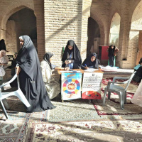 برگزاری میز خدمت دانشکده علوم پزشکی تربتجام دربخش بانوان نماز جمعه مصلی الغدیر و مزار شیخ احمد جامی