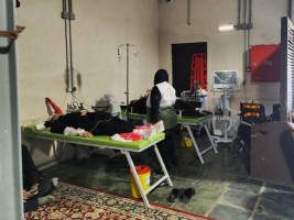 خدمت رسانی قرارگاه جهادی امام خامنه‌ای شهید بسیج جامعه پزشکی تربت جام در حرم مطهر رضوی