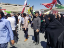 حضور با شکوه مدافعان سلامت در کنار مردم ولایت مدار و وقت شناس تربت جام در راهپیمایی پرشکوه جمعه خشم و نصر