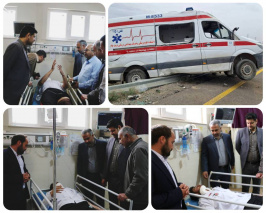 عیادت اعضا ستاد نوروزی دانشکده علوم پزشکی تربت جام با حضور دکتر حامد محمدی رئیس ستاد نوروزی، آقای عرب دبیر ستاد نوروزی و دیگر اعضا ستاد نوروزی
