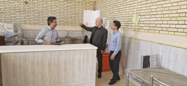 بازدید ریاست دانشکده علوم پزشکی تربت جام از پروژه ساخت سلف سرویس اساتید و دانشجویان در معاونت آموزشی و دانشجویی