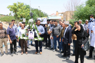 مراسم تشییع  مرد جوان اهدا کننده عضو در شهرستان تایباد